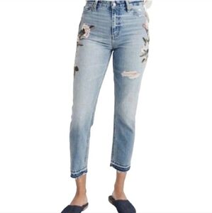 Abercrombie & Fitch Light Blue Floral Jeans A49